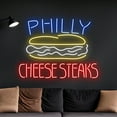 thumbnail image 3 of Handmadetneonsign Custom Cheese Steaks Neon Sign, Cheese Steak LED Sign, Sandwich Neon Light, 3 of 5