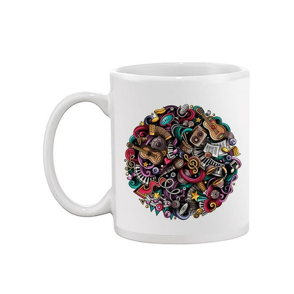 Musical Doodles Mug Unisex's -Image by Shutterstock