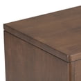 thumbnail image 2 of Simpli Home Harper 30 inch Wide Solid Hardwood Mid-Century Modern Low Storage Cabinet in Walnut Brown, 2 of 12