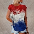 thumbnail image 2 of Jophufed Fashion Summer Tops for Women 2025 American Flag T Shirts Sleeveless V-Neck Flag Printed Casual Tops Blouse Labor Day Sale, 2 of 5