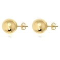 thumbnail image 2 of AVORA 14K Yellow Gold-Filled 9mm Polished Ball Stud Earrings, 2 of 6