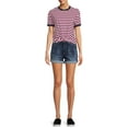 thumbnail image 3 of No Boundaries Juniors Ringer Stripe T-Shirt, 3 of 5