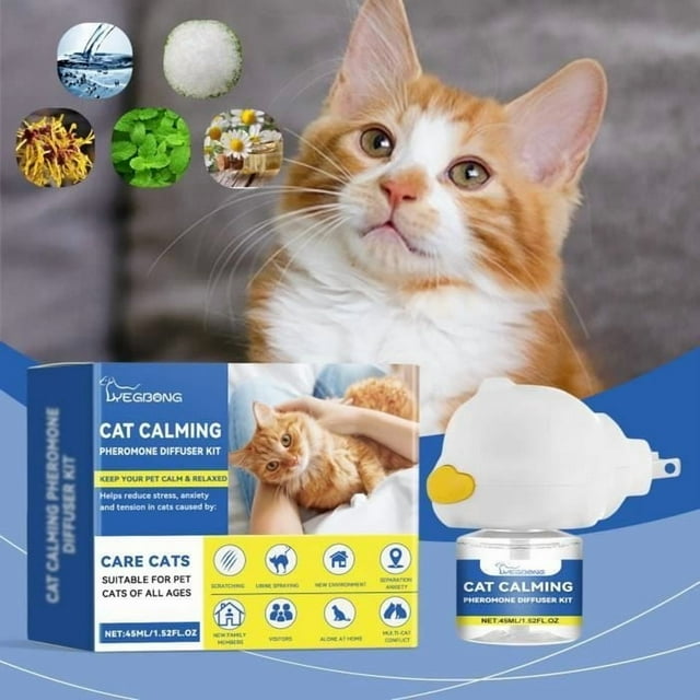 Cat Pheromones Calming Diffuser: Premium Pheromones Diffuser for Cats - Cat Pheromones Diffuser - Cat Calming Diffuser - Cat Calming