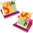 thumbnail image 5 of Golden Sheeps PU Leather 360 Rotating Case Compatible for iPad 9/8/7 Generation Case (2021/2020/2019) 10.2 inch Auto Sleep/Wake Folding Stand Smart Cover with a Viewing Stand-Pink, 5 of 5