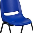 thumbnail image 6 of Emma + Oliver Navy Ergonomic Shell Stack Chair with Black Frame and 16"H Seat, 6 of 11