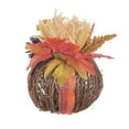 thumbnail image 3 of Citrouille lumineuse (branches et ruban écossais) – Style automne, 3 of 5