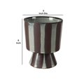 thumbnail image 5 of Benjara BM237099 Striped Ceramic Vase with Flared Base, Brown & Off White, 5 of 5