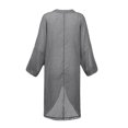 thumbnail image 4 of LYXSSBYX Women Long Sleeve Tops Hot Sale Clearance Women Fashion Solid V-neck Loose Irregular Long Sleeve T-shirt Top Blouse, 4 of 9