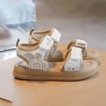 thumbnail image 4 of Eltusu Girls Sandals with Strap, Open Toe Soft Sole No Slip Outdoor Summer Sandals Khaki Size 3(Big Kids), 4 of 6