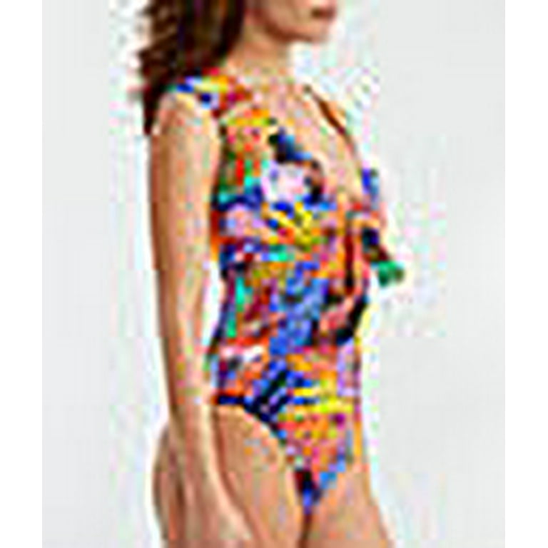 Women's Bleu Rod Beattie S23767 Night Safari Cap Sleeve Mio One Piece  Swimsuit (Multi 8) 