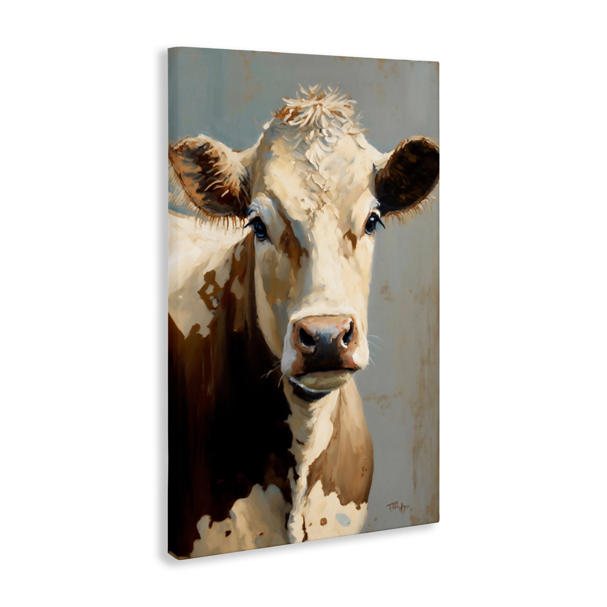 Stupell Industries Farmhouse Cow with Gentle Gaze Canvas Wall Art, design by Creative Studio