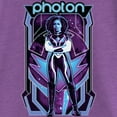 thumbnail image 2 of Girl's The Marvels Photon Portrait  Graphic Tee Purple Berry Small, 2 of 4