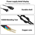 thumbnail image 4 of Cable de alimentación AC OATXTorp de 1,5 m compatible con TCL Roku TV, 4 of 7