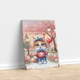 thumbnail image 3 of Happy Valentine’s Day Adorable Maine Coon Kitten Holding Heart Balloon Vertical Matte Canvas Poster Cat Lover Kitten Owner Gifts Wall Art Home Decor - 00030, 3 of 5