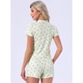 thumbnail image 5 of DARING DIVA Women's Ribbed Knit Pajamas Soft Stretchy O-Neck Short Sleeve Tops M Beige, 5 of 8