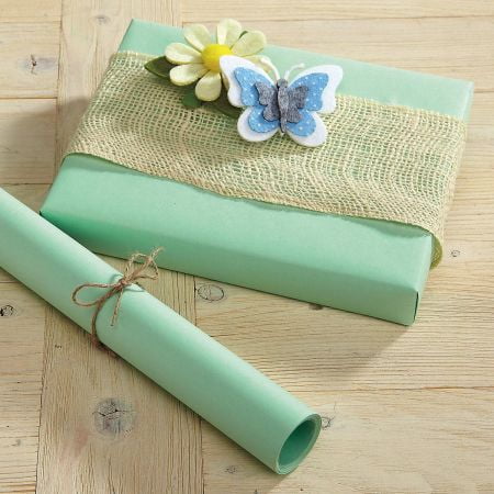 - Pastel Green Kraft Gift Wrap - 40 squear feet