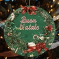 thumbnail image 5 of Christmas Ceramic Ornament Christmas Candy Decorations Christmas Bauble Buon Natale Italian Christmas Ceramic Elegant Hanging Christmas Tree Decorations Holiday Present, 5 of 8