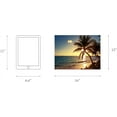 thumbnail image 6 of Beach Themed Wall Art Sunset at Blue Ocean Prints Canvas Tropical Palm Tree Pictures Artwork for Bathroom Framed Ready to Hang12x16inches, 6 of 6