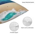 thumbnail image 3 of Honeii Beach Print Throw Pillow, Square Decorative Pillow Forms Soft Fluffy Plump Pillow Decorative Pillow Inserts,Couch Pillows-26"x26", 3 of 7