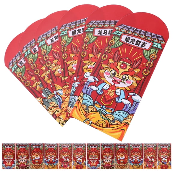 Soimiss 18Pcs Decorative Red Envelope Set for Storage Cash Greeting Cards and Jewelry