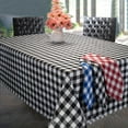 thumbnail image 5 of BalsaCircle Black White Patriotic Veterans Day 60" x 126" Rectangular Tablecloth Gingham Checkered Polyester Washable 4th of July Linen, 5 of 5