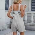 thumbnail image 6 of aidice Overalls for Women Summer Casual Loose Adjustable Strap Lightweight Shorts Jumpsuits with Pockets, 6 of 8