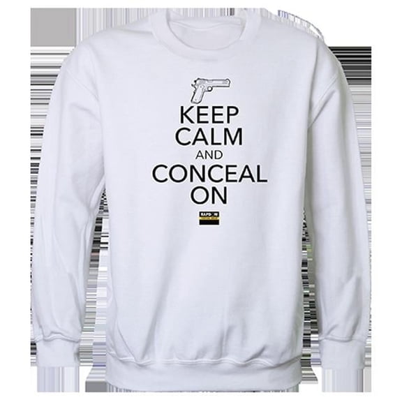 Conceal on Graphic Crewneck Sweatshirt, White - Medium