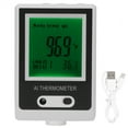 thumbnail image 2 of Thermometer Wall-Mounted USB Automatic Temperature Tester Meter with Voice Alarm Broadcast, 2 of 5