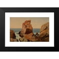 thumbnail image 2 of William M. Hart 18x12 Black Modern Framed Museum Art Print Titled - Rocks on the Shore, 2 of 5