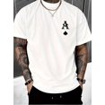 thumbnail image 1 of Poker A Print, Men's Niche Crew Neck Tees, Casual Comfy T-shirts For Men, Clothing Tops For Summer, Casual Sporty Tee, Comfy Tee, 1 of 4