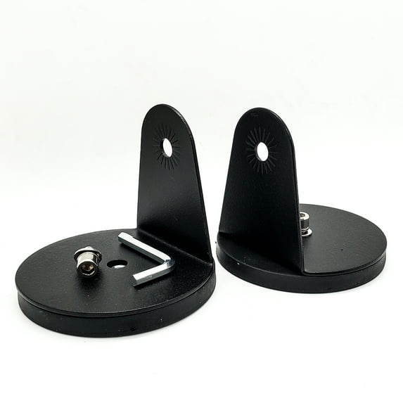 1 Pair 3.5" Single Magnet Base Mounting Brackets LED Lights Holder Rubber Coated for Off-road Vehicles UTV Truck RV Metal Roof Hood Bumper Mount