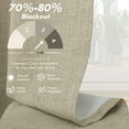 thumbnail image 5 of DriftAway Double Layer Linen Blackout Tie Up Curtains Thermal Insulated Fully Lined Balloon Roman Shade Bathroom Window Adjustable Rod Pocket for Small Window 25 Inch by 47 Inch Light Khaki Linen, 5 of 5