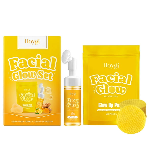 Jabón Facial Cúrcuma 100 Ml Con 40 Almohadillas Limpiadoras para Tipo Piel