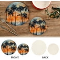 thumbnail image 4 of Coolnut Abstract Palm Trees Trivets Pot Holders Set of 2 Potholders for Kitchens Pure Cotton Thread Weave Trivets,Hot Pads for Kitchens,Coasters,Placemats,Spoon Rest for Cooking Home Decor, 4 of 7