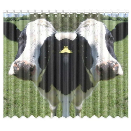 Cadecor Cute Cow Window Curtain Window Treatments Kitchen Curtains