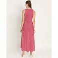 thumbnail image 4 of Moomaya Solid Wrap Style Maxi Dress, Sleeveless V-Neck A-Line Party Dress, 4 of 8