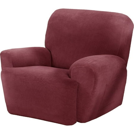 Maytex Stretch Collin 4 Piece Recliner Chair Furniture Cover Slipcover