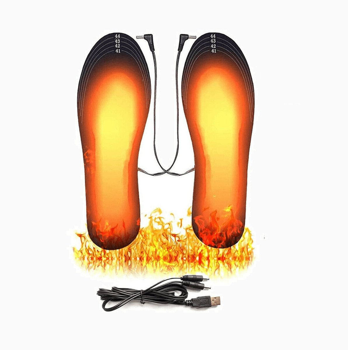 Winter USB Electric Heated Shoe Foot Insoles Skiing Outdoor Warm Foot Pads USA 