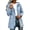 Blue, variant on Staron Women Hooded Rain Jacket Waterproof Lightweight Windbreaker Long Sleeve Button Zip Collared Solid Casual Basic Travel Loose Coat, Army Green XXL