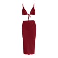 thumbnail image 3 of Traje de baño de tres piezas de bikini cómodo de nailon de color sólido para mujer Traje de baño de tres piezas para mujer OAVQHLG3B Store  lin121212, 3 of 4
