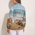 thumbnail image 2 of Starfish Beach Long Sleeve Blouse Woman Streetwear Casual Shirts Summer Oversize Woman Streetwear Clothing Birthday Present, 2 of 7
