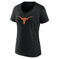 thumbnail image 2 of Women's Black Texas Longhorns Team Logo V-Neck T-Shirt, 2 of 3