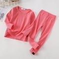 thumbnail image 1 of Pijamas de algodón para niños y niñas, ropa de dormir de color sólido, trajes de Navidad, otoño, 1 of 4