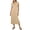 Khaki summer dresses for women, variant on Womens Summer Casual Maxi Dresses Short Sleeve V Neck Collared Loose Long Dress Side Split Beach Vacation Tshirt Dress Khaki,S