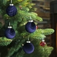 thumbnail image 2 of Velvet Flocked Shatterproof Christmas Ornament Hanging Decorative Bulbs For Holiday Party, 2 of 4