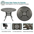 thumbnail image 4 of Magic Union 41.34" Outdoor Cast Aluminum Round Dining Table Outside Patio Furniture with Umbrella Hole, 4 of 6