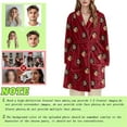 thumbnail image 2 of Rohuuque Women's Robes with Hood Thick Flannel Robe Long Hooded Bathrobe Plush Brushed Cotton Soft Cozy Sleepwear Night Dress Burgundy, 2 of 6