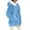 Dark Blue, variant on Yucgh Women's Fashion Fuzzy Solid Color Zippered Pocket Hooded Long Sleeve Loose Warm Jacket, Soft and Plush Outerwear for Cold Weather, Casual Style,L