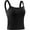 88# 1Pack:Black, variant on NELEUS Womens Athletic Cropped Tank Top with Built in Bra Camisole for Layer Stretch Wider Strap,Blue,US Size L
