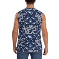 thumbnail image 4 of Lsque Dragon Print Men's Cotton Blend Sleeveless Muscle Shirts (S-3XL)- Moisture Wicking, Odor Protection, UPF 30+,Small, 4 of 8